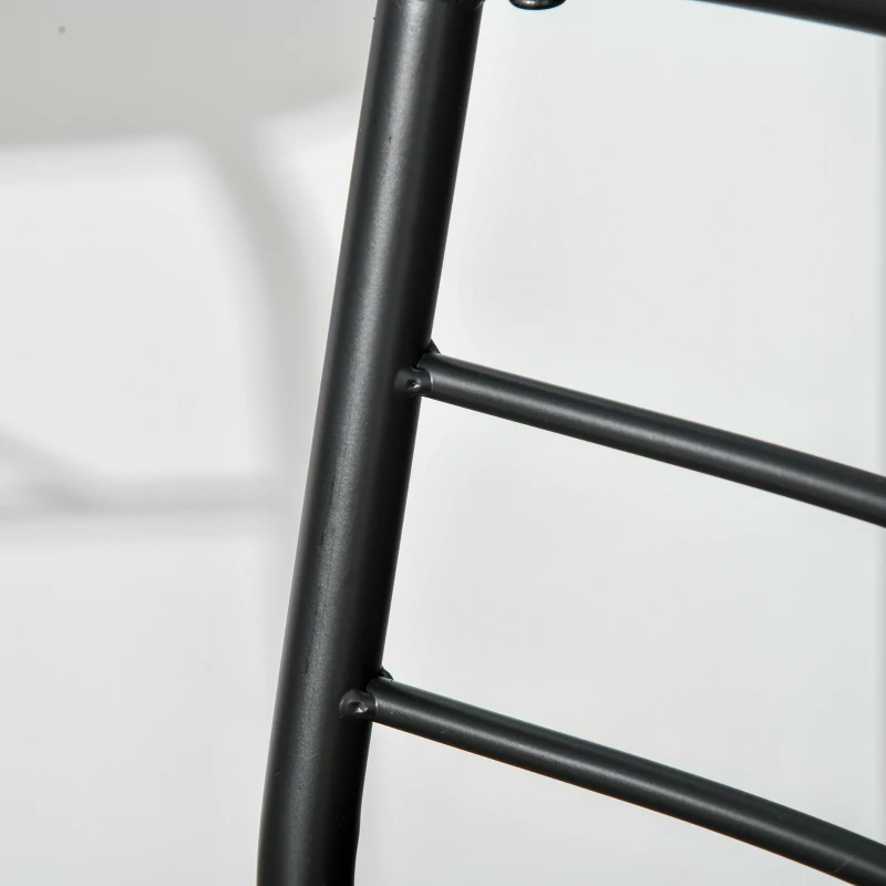 HOMCOM Set Table Moderne avec 2 Chaises pour Salle à Manger, Ensemble de 3 Pièces Meubles Gain d'Espace pour Cuisine, Balcon, Restaurant ou Bar, Marron et Noir