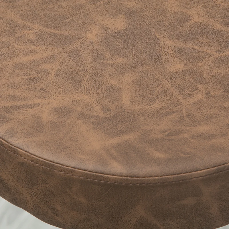 HOMCOM Ensemble de 2 Tabourets de Bar Pivotants avec Repose-Pieds et Hauteur Réglable, 35x36x64-85cm, Marron