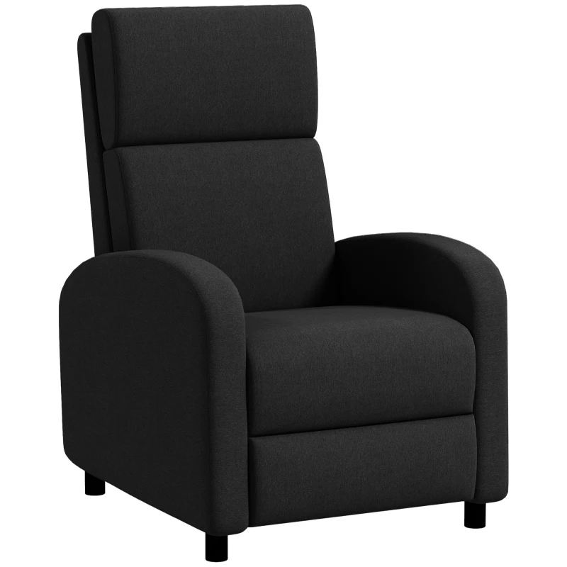 HOMCOM Poltrona Relax Poltrona Inclinabile Soggiorno Poltrona Relax, Schienale Regolabile fino a 160°, Poggiapiedi Integrato