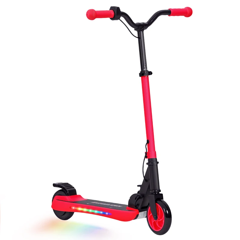 SPORTNOW Trottinette Électrique Pliable de +6 Ans Moteur 120 W Autonomie 6 KM MAX 10 KM/H Roues de 5" - 5,5" Hauteur Ajustable Rouge(m-7)
