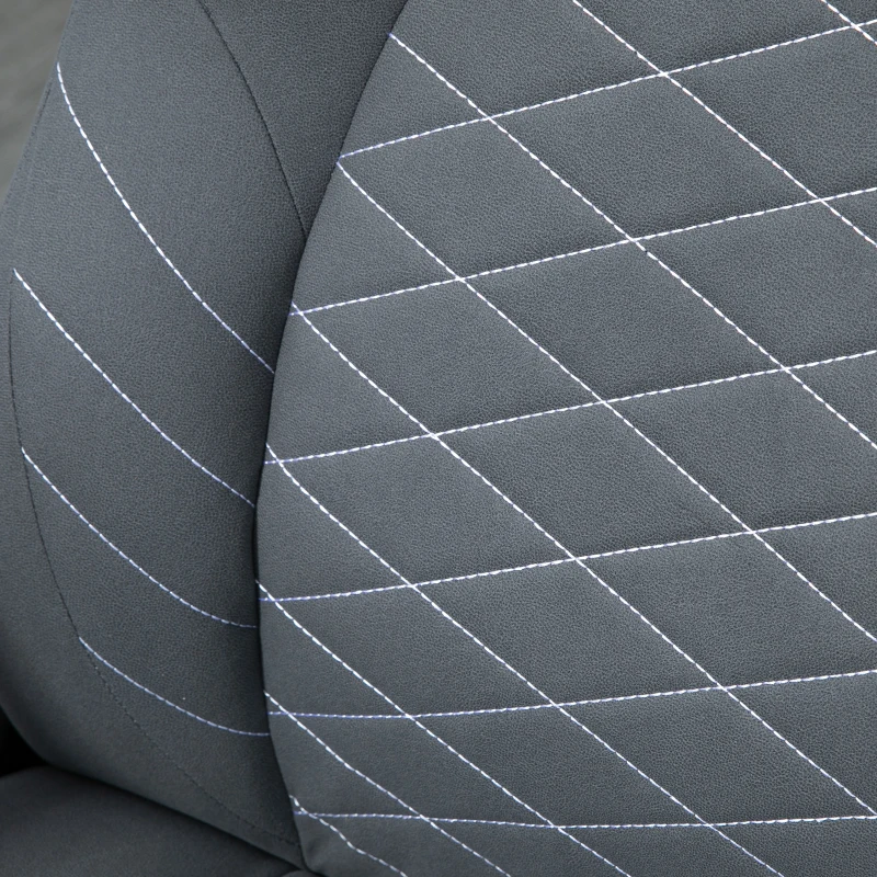 Vinsetto Silla de oficina con ruedas silla de dirección ergonómica giratoria altura ajustable apoyabrazos abatibles Gris