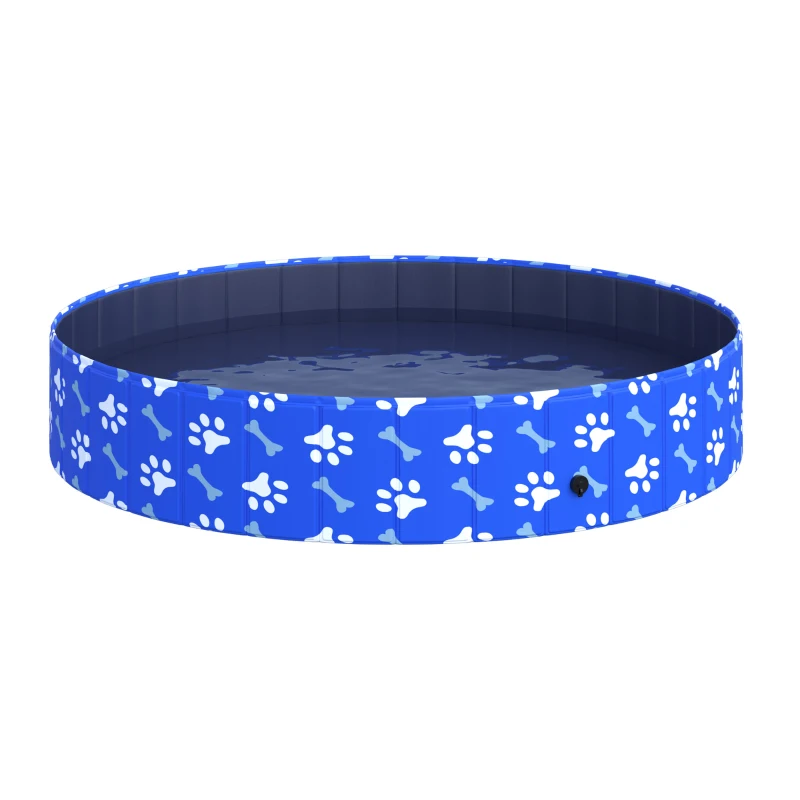 PawHut Piscine pour Chiens Pliable Bassin de Baignade Baignoire pour Chien Pataugeoire Piscine pour Chats Ø160 x 30H cm