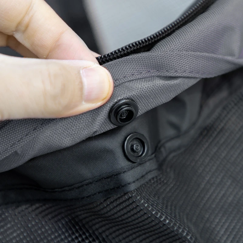 PawHut Poussette pour Chiens Pliable avec Capote Réglable, Sac et 2 Laisses, 82x47x97 cm, Gris et Noir