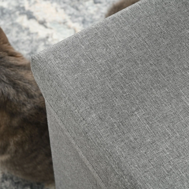 PawHut Katzenhaus Versteck Würfel falten mit Kratzbrett weiche Plüschkissen Leinen-Optik-Stoff 36,5 x 36,5 x 36,5 cm Grau