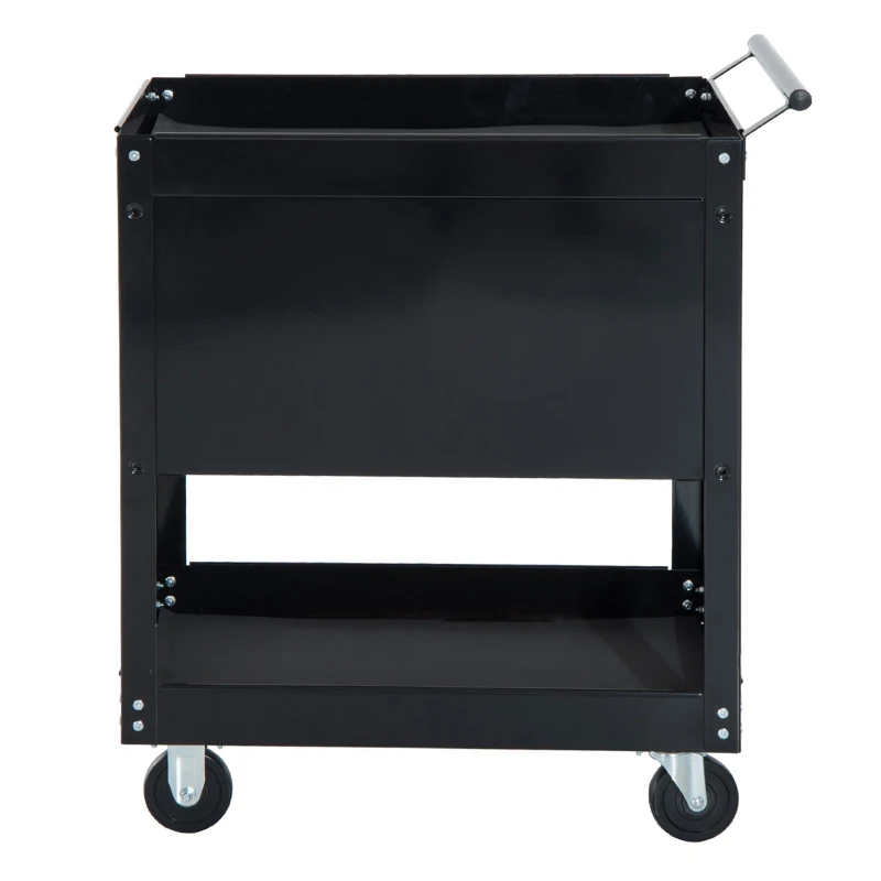 HOMCOM Professioneller Werkstattwagen Werkzeugwagen aus Stahlblech, Schwarz, 68 x 46 x 88 cm