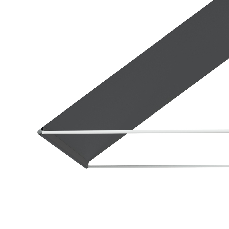 Outsunny Manuelle Markise mit verstellbarer Neigung 150 x 120 cm UV-Schutz Aluminium Polyester Dunkelgrau