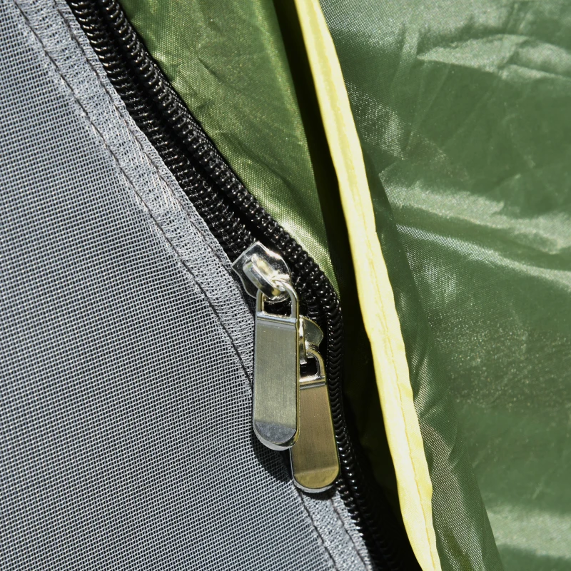 Outsunny Tenda da campeggio tenda pop up leggera 2-3 pers. - 2 grandi porte - 210 x 210 x 140 cm fibra di vetro poliestere