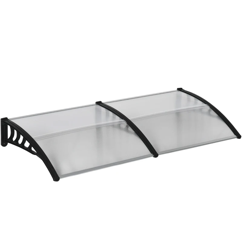 Outsunny Moderne Markise aus Polycarbonat, Aluminium und PP für Balkone, Fenster und Türen, 200x96x27 cm