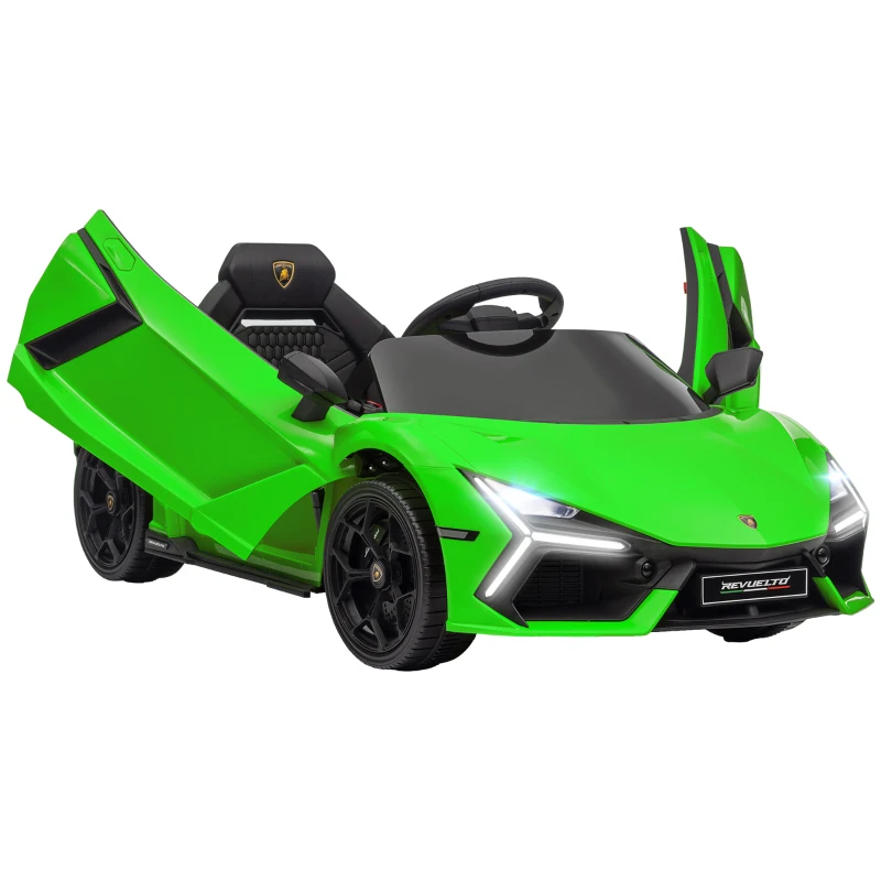 AIYAPLAY Voiture Électrique pour Enfants avec Luminaires LED, Klaxon et Télécommande, en Plastique et Acier, 105x60x40 cm, Vert(m-5)