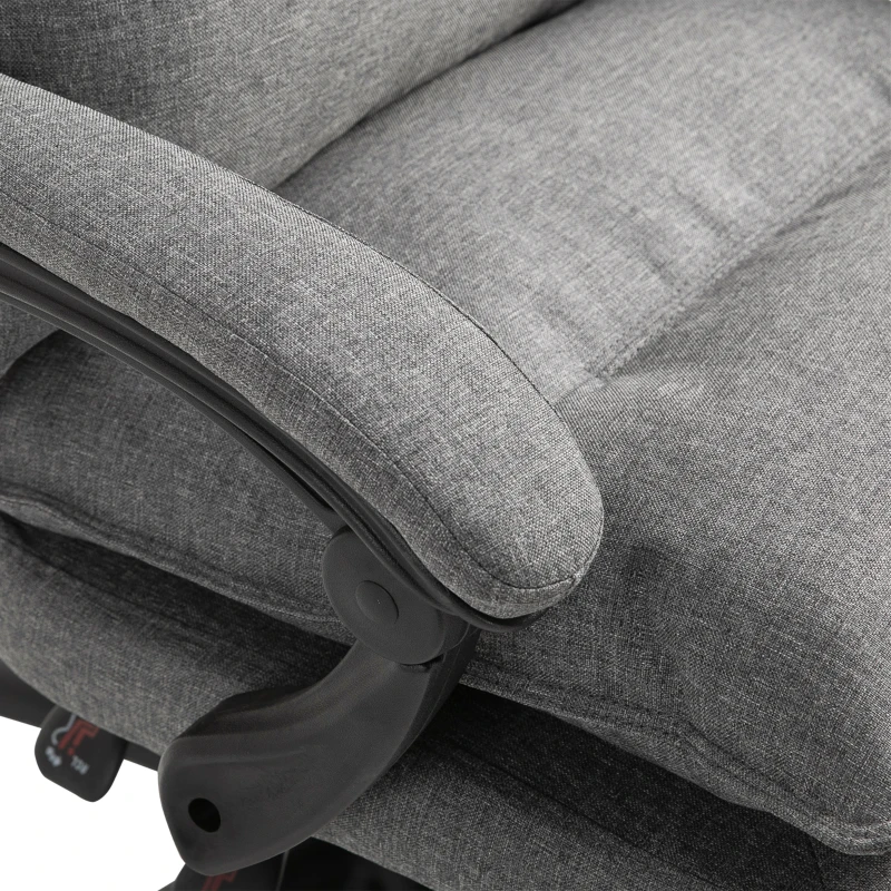 Vinsetto Silla de Oficina con Masaje Silla Ergonómica con Altura Ajustable Respaldo Reclinable Reposapiés Integrado y Control Remoto