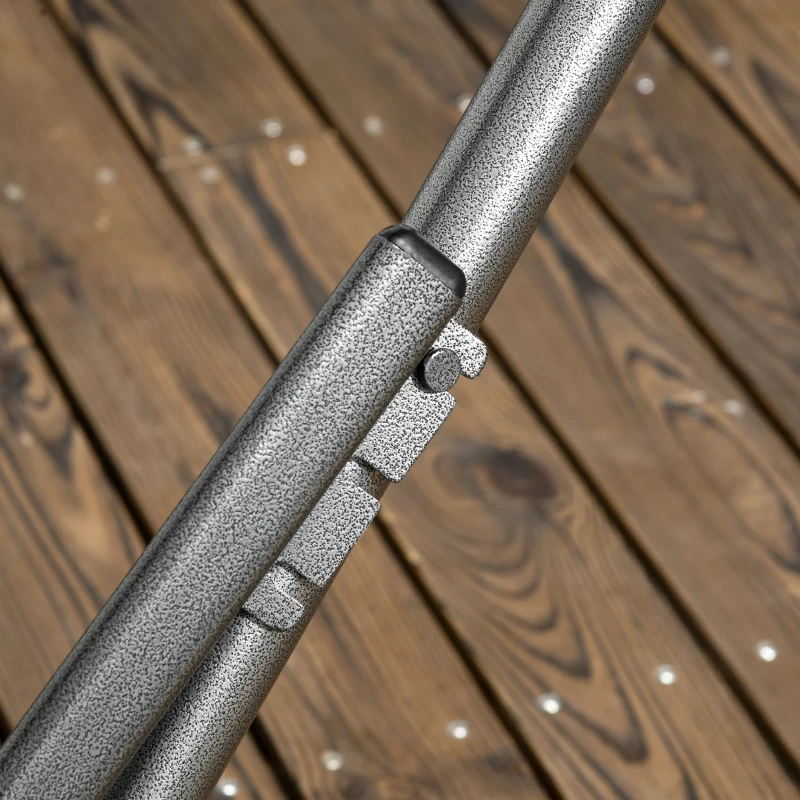 Outsunny Supporto per Amache 2 in 1, Resistente alle Intemperie, 290 cm x 92 cm x 88 cm, Nero