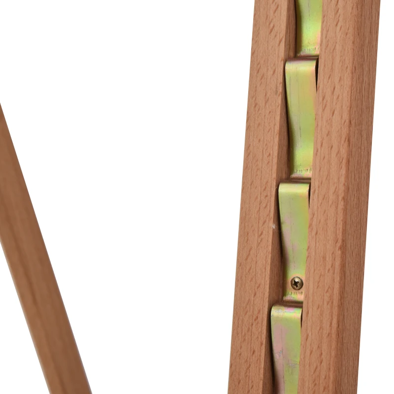 Vinsetto Caballete de madera altura ajustable 171-230 cm Caballete Pintura con almacenamiento inclinación ajustable 80° máx Madera