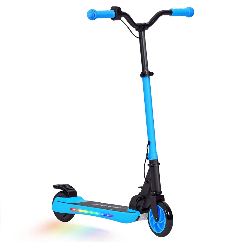 SPORTNOW Trottinette Électrique Pliable de +6 Ans Moteur 120 W Autonomie 6 KM MAX 10 KM/H Roues de 5" - 5,5" Hauteur Ajustable Bleu(m-7)