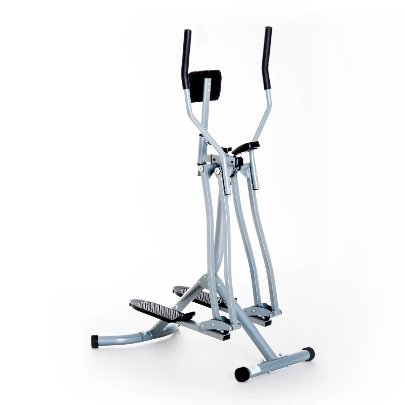 HOMCOM Ellittico Cyclette, Cyclette da Casa, Display LCD, Poggia Petto Regolabile, Acciaio, Argento, 96 x 60 x 152cm
