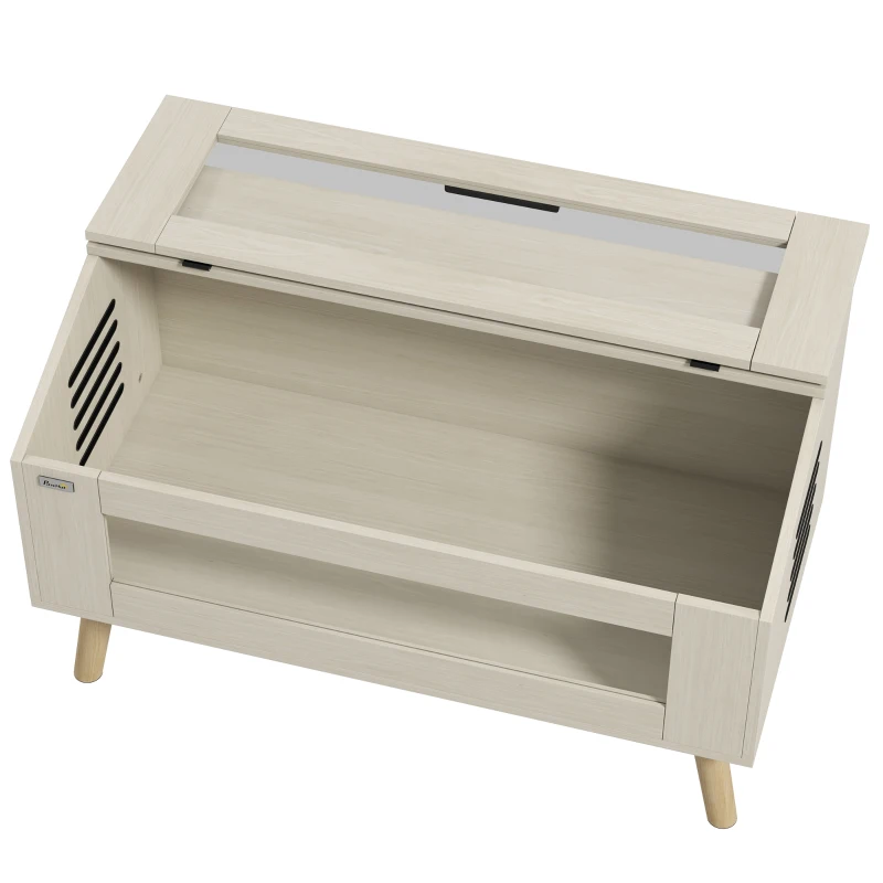 PawHut Terrario per rettili, vivarium per serpenti 140L con finestre in vetro temperato, coperchio, 100 x 50 x 60 cm