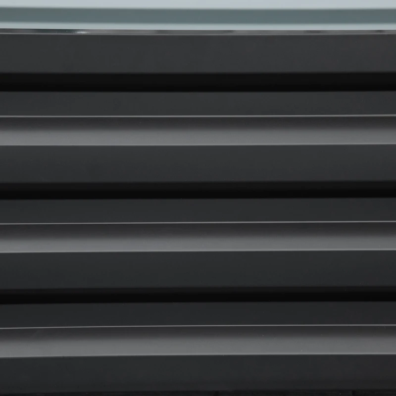 Outsunny Aiuola rettangolare in lamiera ondulata, 120x60x30,5 cm, Grigio