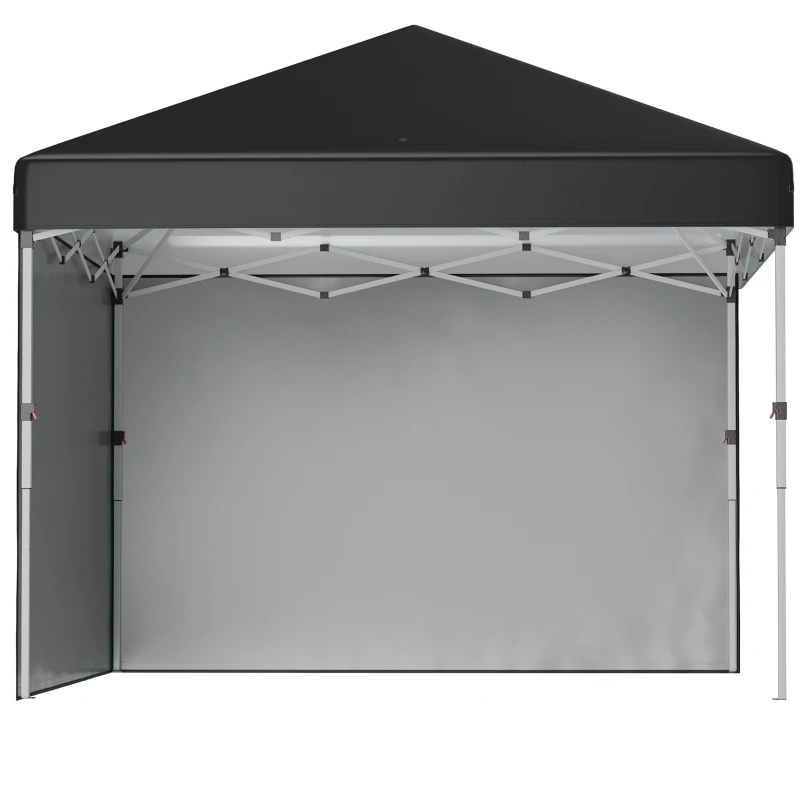 Outsunny Carpa jardín pop-up plegable ajustable en altura protección UV 30+ 2 paredes laterales bolsa de transporte incluida