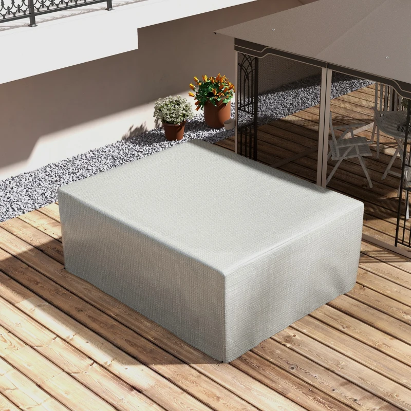 Outsunny Copertura per salotto da giaridno esterna copertura esterna anti-UV in polietilene 235 x 190 x 90 cm grigio