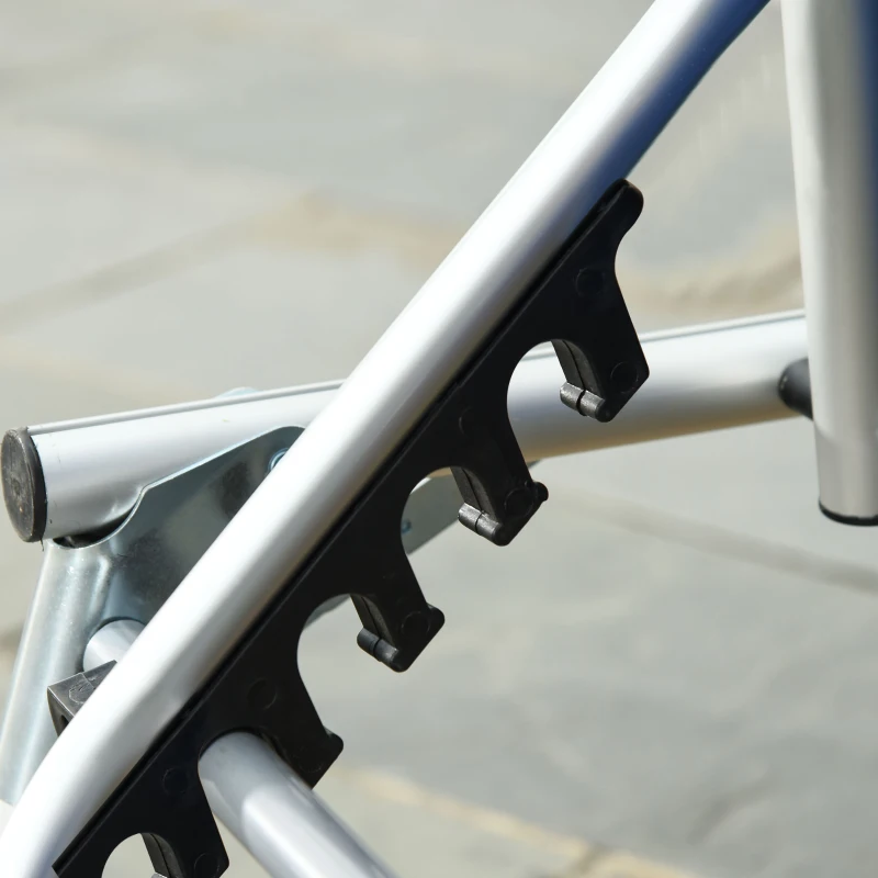 Outsunny Sonnenliege klappbar mit mehrfach verstellbarer Rückenlehne und abnehmbarer Kopfstütze aus Aluminium und Textilen in Blau