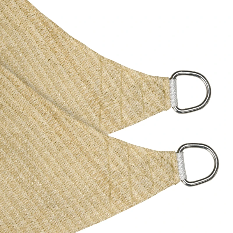 Outsunny Toldo de sombra rectangular gran tamaño 4x3 m polietileno de alta densidad HDPE resistente a los UV Beige