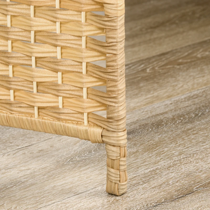 HOMCOM Innenraum-Paravent aus Holz 3-teilig faltbarer Raumteiler für Wohnzimmer Schlafzimmer 135 x 180 cm Naturholz