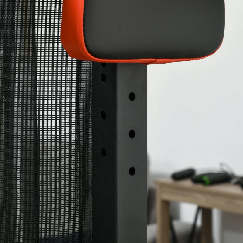 SPORTNOW Estación de musculación Multifunción ajustable banco fitness 10 contrapesos 65kg con red de protección