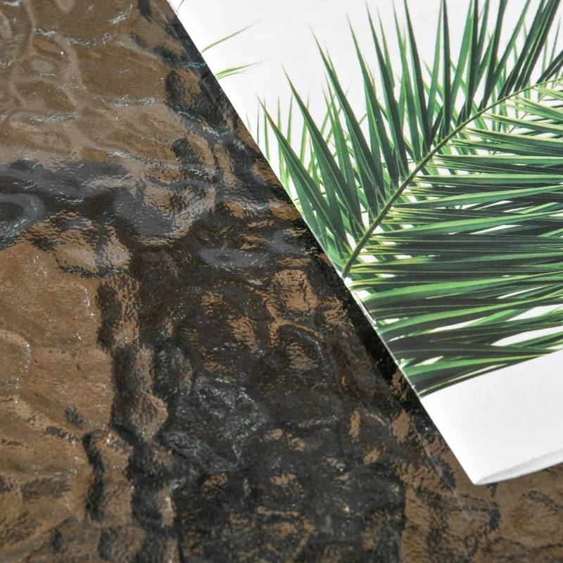 Outsunny Conjunto de jardín salón de jardín en resina trenzada 3 piezas 2 sillones + 1 mesa de centro con tablero de vidrio templado