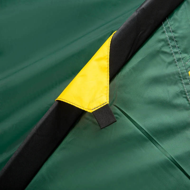 Outsunny Tenda da campeggio 2-3 persone tenda cupola impermeabile leggera ventilata facile da montare 2 porte finestre dim. 3,25L x 1,83l x 1,3A m fibra di vetro poliestere PE verde