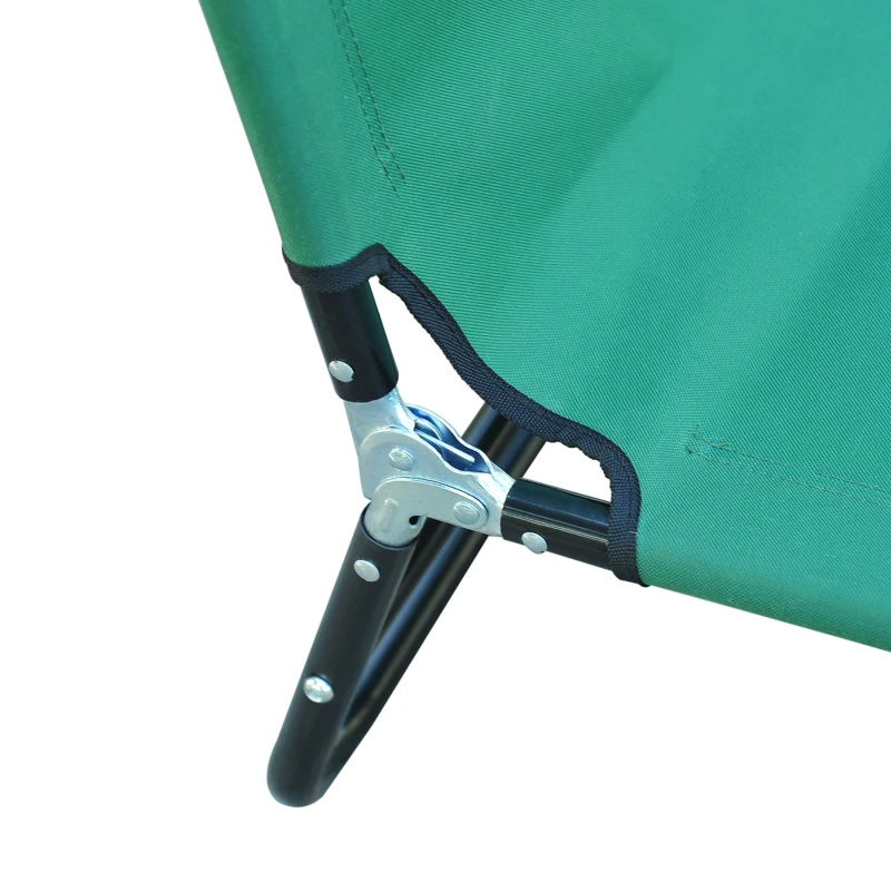 Outsunny Sonnenliege klappbare Liege aus Oxford-Gewebe für Strand Camping Pool 188 x 56 x 28 cm dunkelgrün
