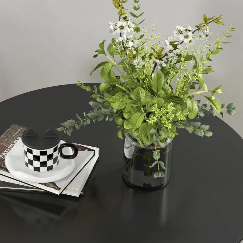 HOMCOM Mesa de comedor Mesa de cocina Mesa redonda Diseño moderno 78x78x75 cm Negro