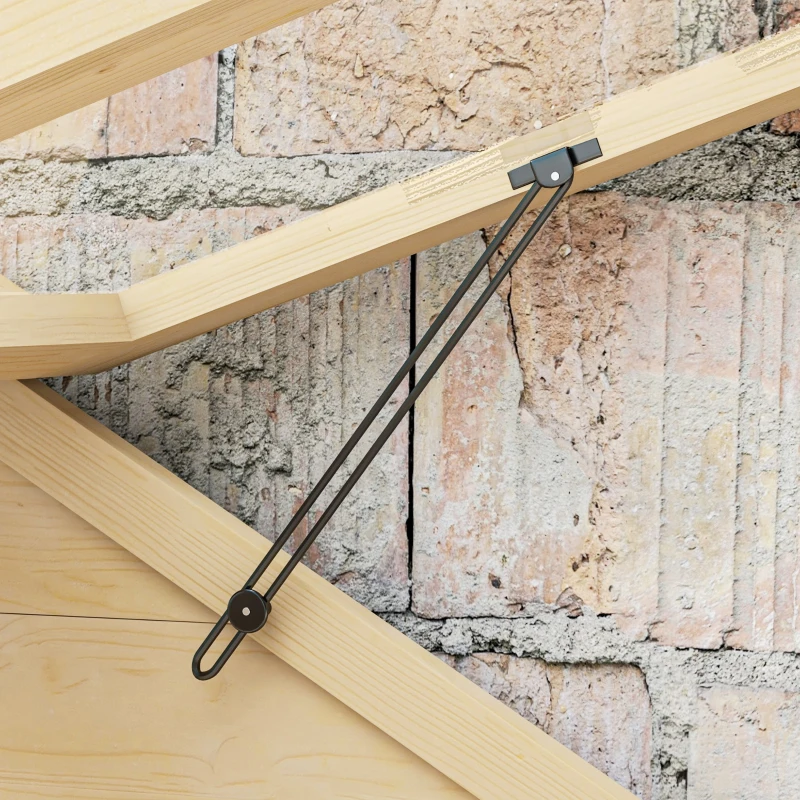 Outsunny Serra con Scaffale, Finestra sul Tetto, Porta con Serratura, Acrilico, Telaio in Legno di Pino, 100 x 56,5 x 178 cm