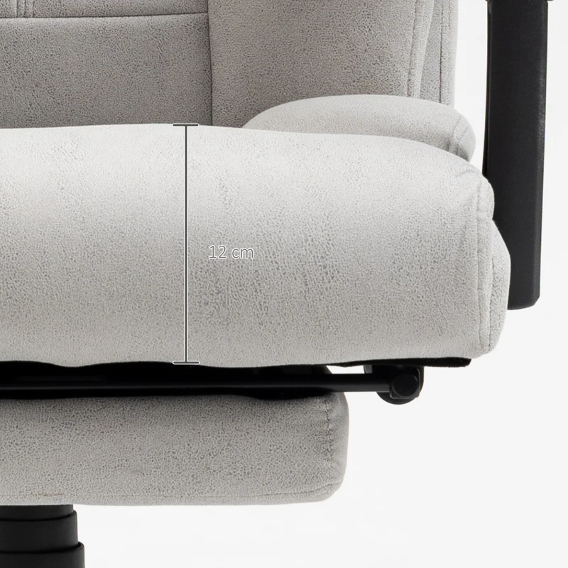 Vinsetto Silla de Oficina con Función de Masaje Silla de Oficina Silla de Ordenador Calefacción Lumbar Función de Inclinación Gris