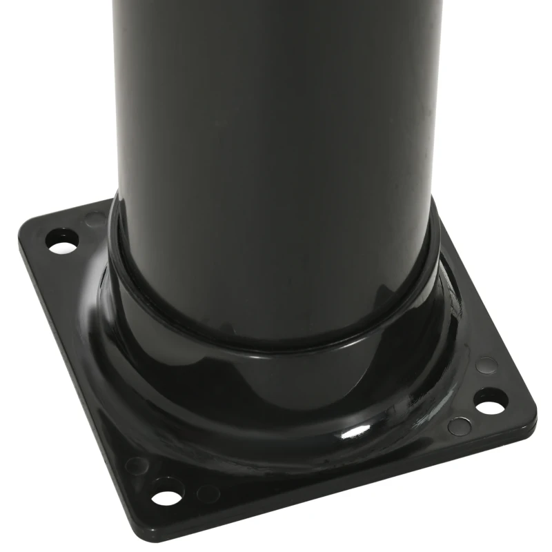 Outsunny Douche Solaire de 20L avec Robinet Inférieur et Température Réglable, en Alliage de Zinc, 15,5x15,5x222 cm, Noir