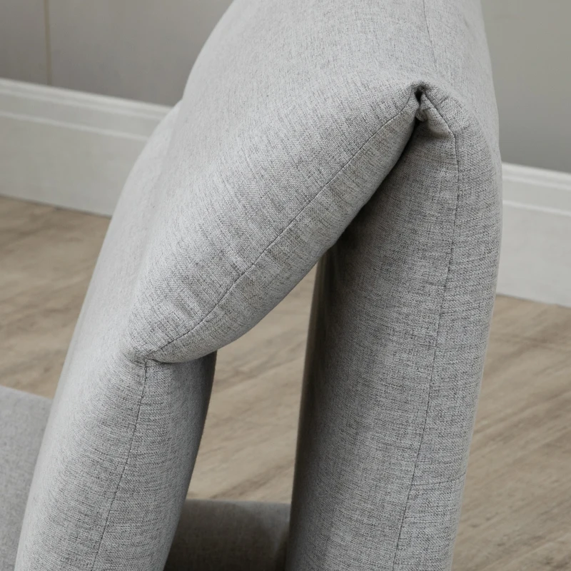 HOMCOM Sillón de suelo sofá perezoso sillón convertible en cama respaldo reclinable en 5 posiciones 72x71x60 cm Gris