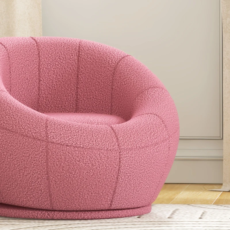 HOMCOM Sillón Infantil Muebles Infantiles Taburete Infantil de Peluche 60x56x48 cm Rosa