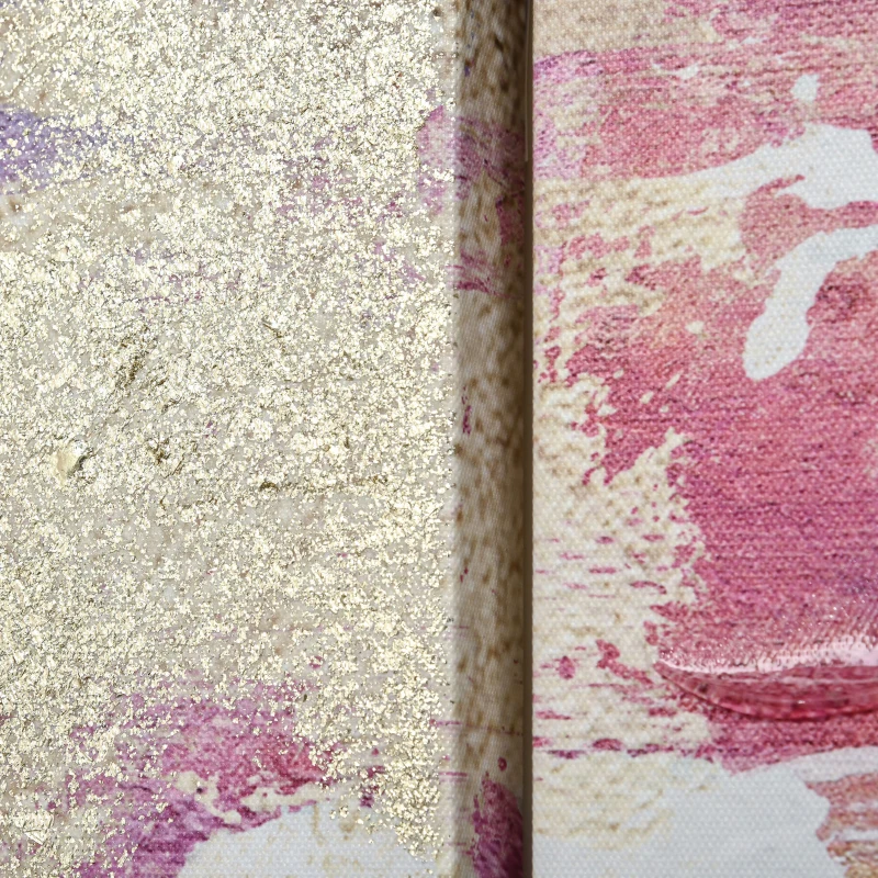 HOMCOM Impresión en Lienzo 80x40 cm 5 Piezas para Casa y Oficina Lienzo de Madera de Pino y Pintura al Agua Multicolor