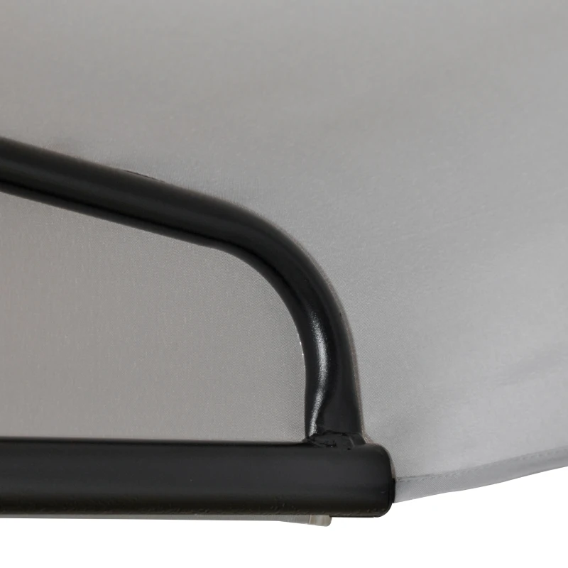 Outsunny Gartenliege für 2 Personen mit großem Komfort inkl. Sitz- und Rückenkissen, Armlehnen und Sonnendach in Grau