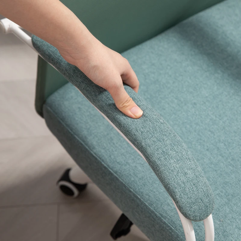 HOMCOM Silla de oficina sillón de oficina función de balanceo altura del asiento ajustable carga 120 kg 58x61x115-125 cm Verde