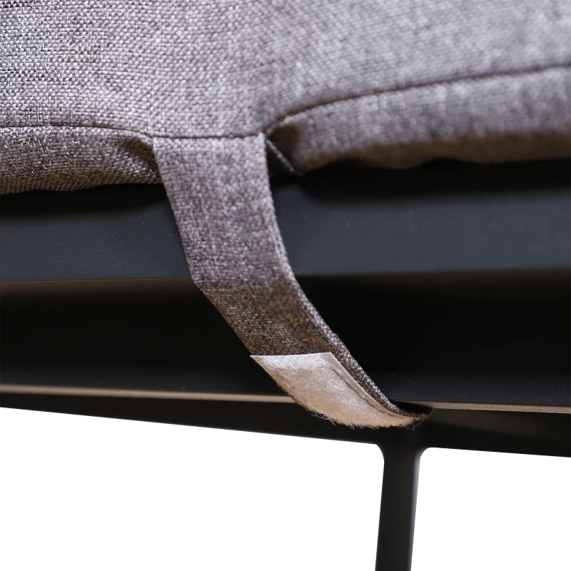 Outsunny Conjunto de de Jardín de Cuatro Piezas, Sofá con Cojines de Asiento, Mesa con Almacenamiento, Poliéster, 69x65x63 cm