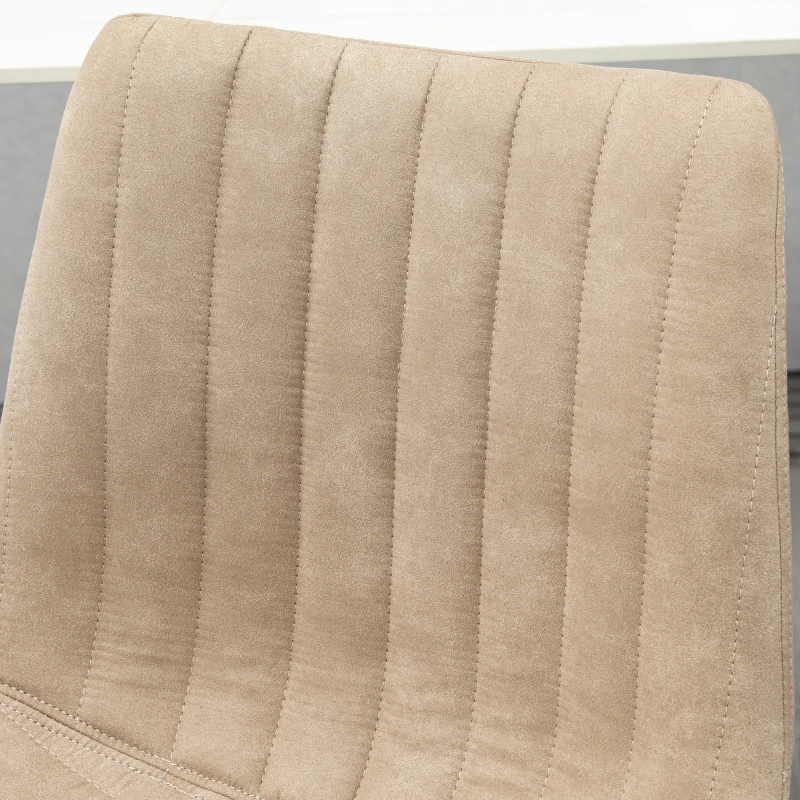 HOMCOM Tabourets de Bar Set 2 Pièces à Hauteur Réglable, en Acier et Polyester, 47.5x57.5x95-116 cm, Marron