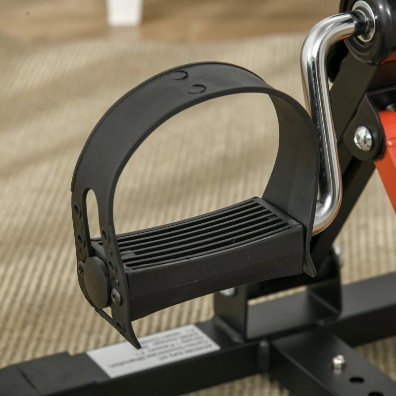 HOMCOM Mini Heimtrainer Pedalier Heimtrainer verstellbarer Widerstand LCD-Display 33-43 x 40 x 24,5-34,5 cm aus schwarzem Stahl