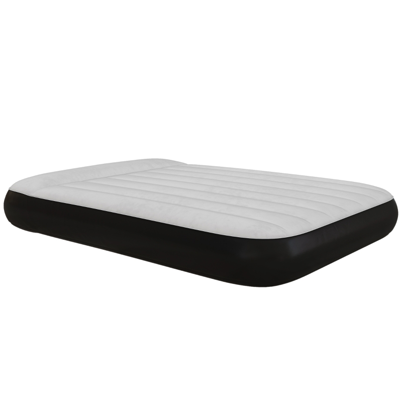 Outsunny Materasso Gonfiabile per 2 Persone con Pompa Elettrica Integrata, Cuscino, Sacco Trasporto, 191 x 137 x 30 cm