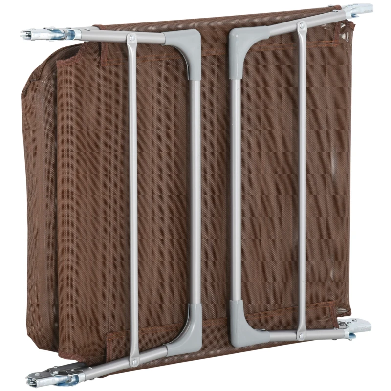 Outsunny Sonnenliege Liegestuhl verstellbar klappbar mit Kissen Rückenlehne in 5 Stufen einstellbar braun