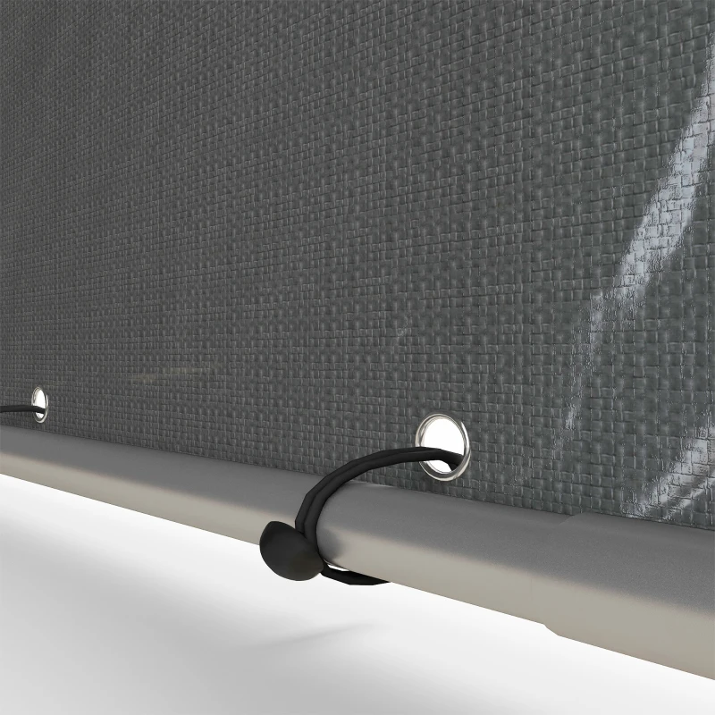 Outsunny Geräteschuppen und Garage für Fahrräder und Motorräder mit UV-beständiger Abdeckung, 1.6x2m, Hellgrau