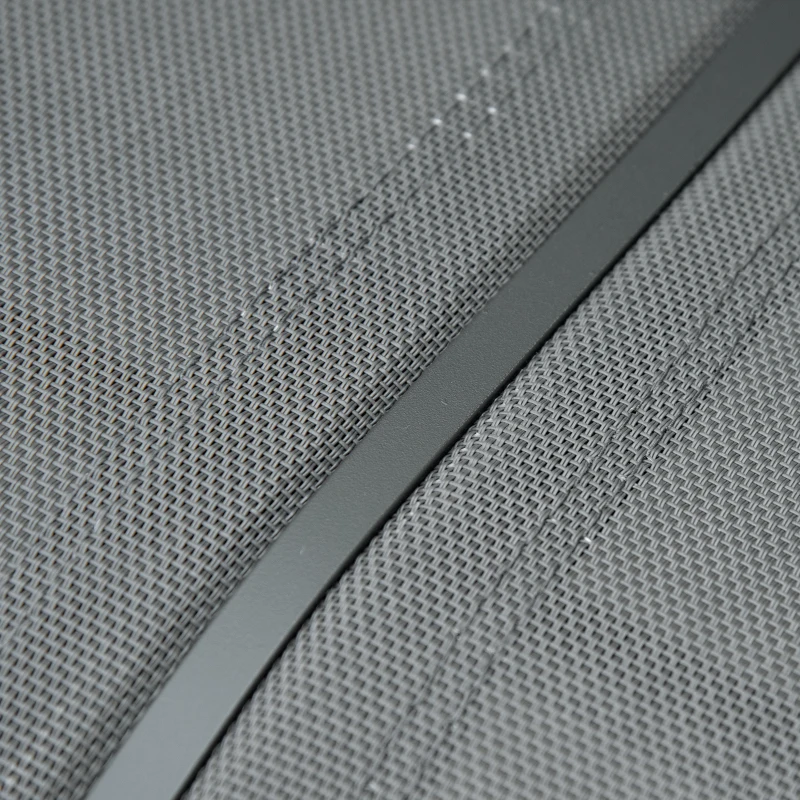 Outsunny Banc à Bascule de Jardin à 3 Places en Métal et Tissu en Maille Respirant, 147x75x85cm, Gris