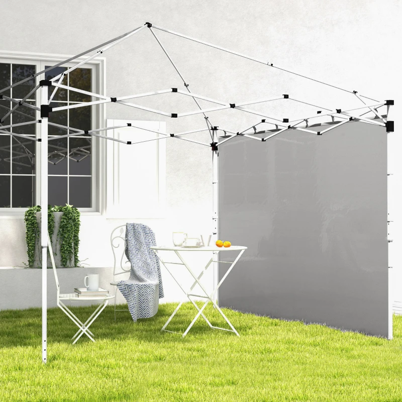 Outsunny Pannelli Laterali per Gazebo (per 3x3m o 3x6m Pop Up Gazebo), 2 Pacchetti di Ricambio, Grigio
