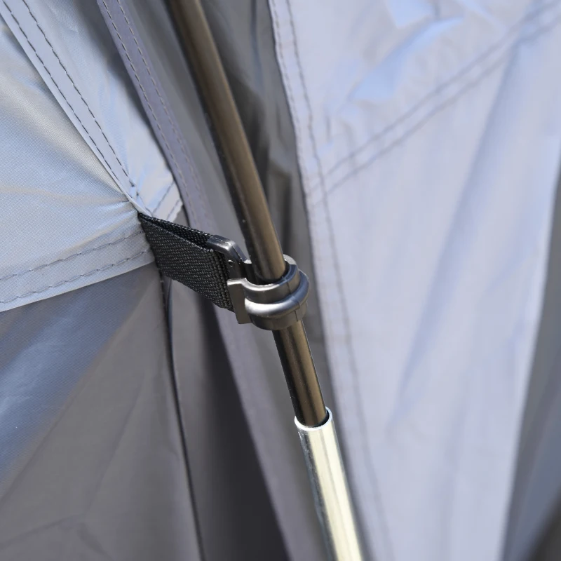 Outsunny Tenda da campeggio per 2-3 persone, impermeabile, con finestre a doppio strato in rete, 355 x 190 x 170 cm, grigio