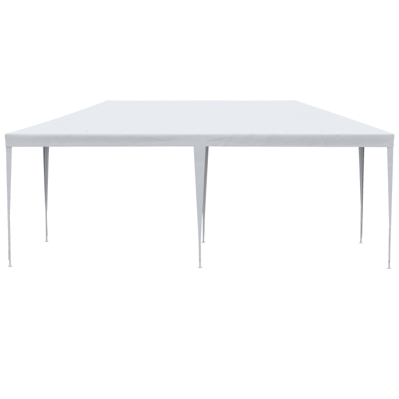 Outsunny Gazebo de Jardin pour Événements avec 4 Parois Amovibles avec Fenêtres, 5,8x2,9x2,5m, Blanc