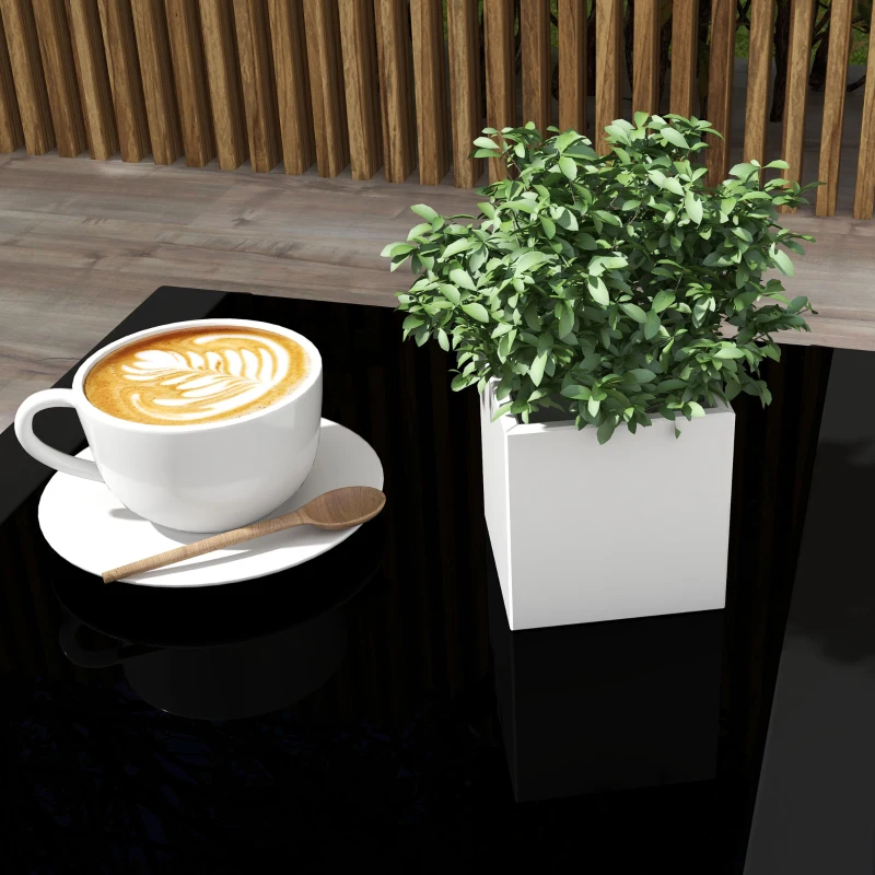 Outsunny Conjunto de jardín de 5 piezas para 2 personas con 2 sillas, 2 reposapiés y 1 mesa, metal Negro, asiento de malla de tela Gris