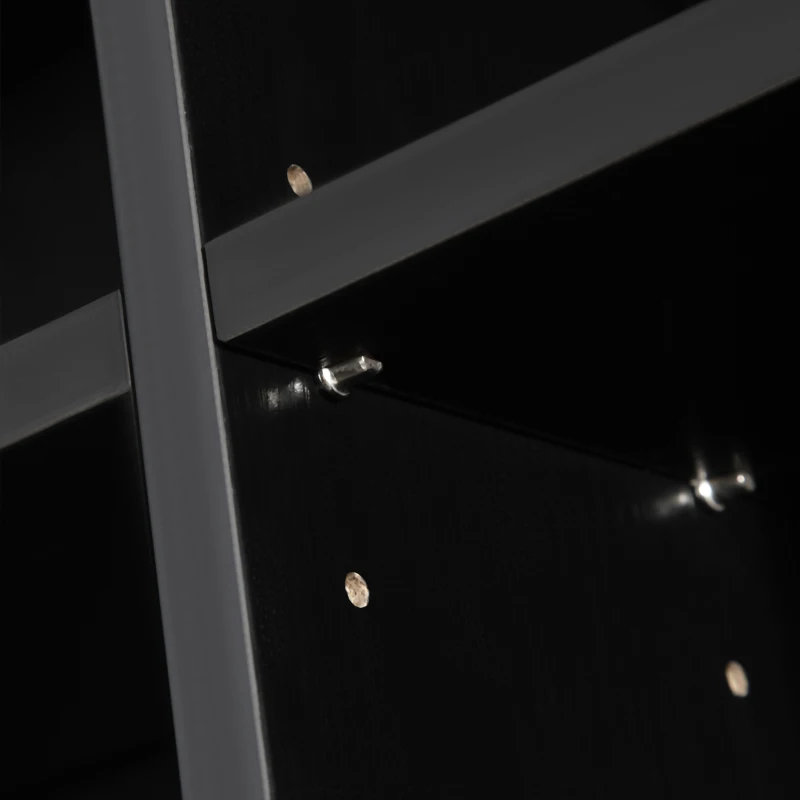 HOMCOM Libreria per CD/DVD Mensola per 1116 CD, 36 Scomparti Regolabili in Altezza, 102 x 24 x 195 cm, Nero